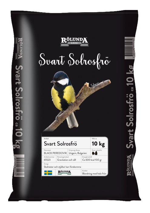 Solrosfrö Svart 10 kg Rölunda